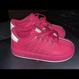 K Swiss Infants Low Size 6.5 Beetroot Purple/White